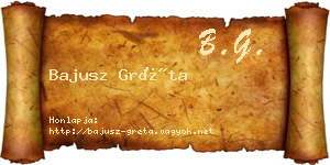 Bajusz Gréta névjegykártya
